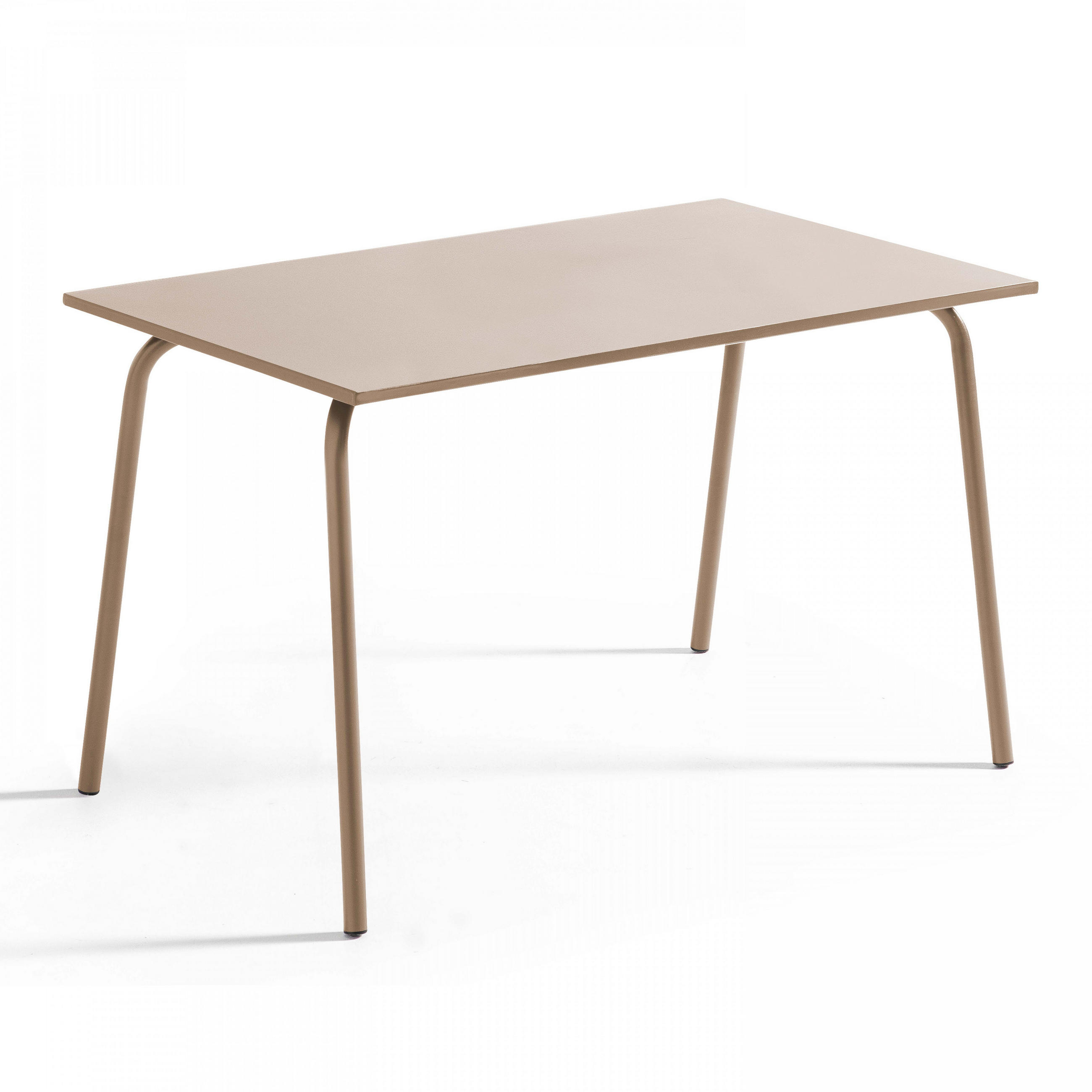 GARTENTISCH , Taupe - Taupe, Metall (120/70/72cm) - Oviala
