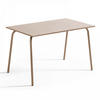 GARTENTISCH , Taupe - Taupe, Metall (120/70/72cm) - Oviala
