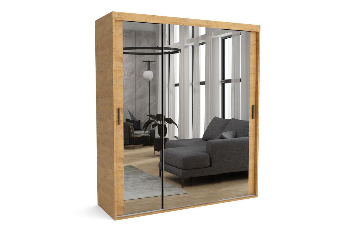 Furnlux Kleiderschrank Beige 220x205x60 cm
