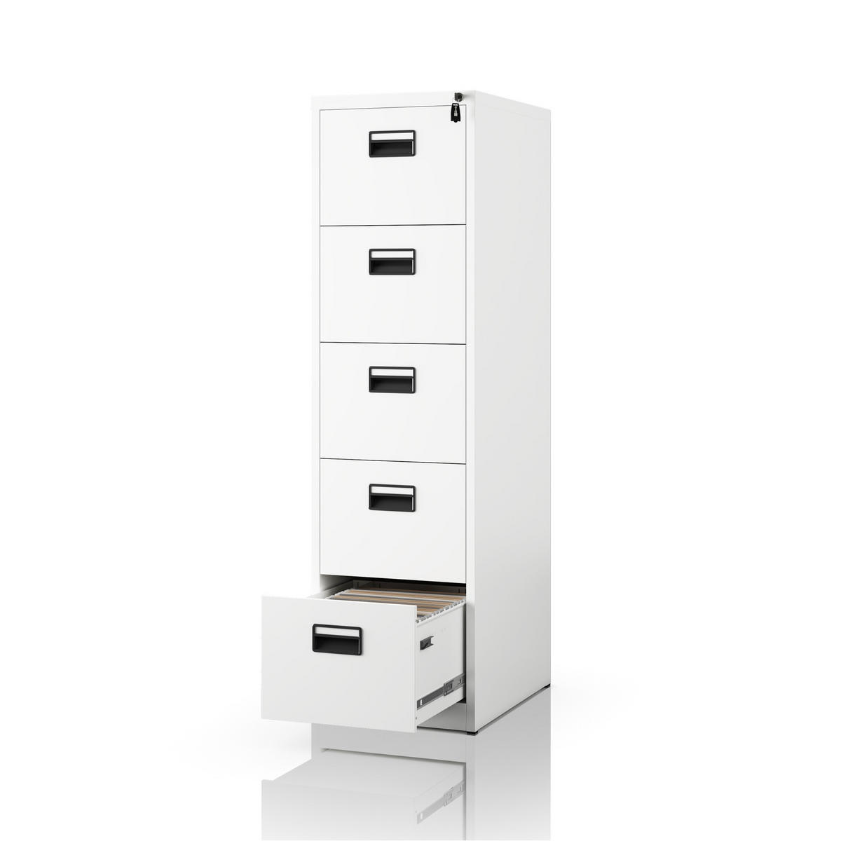 AKTENSCHRANK aus Metall SARA V5 460 x 1625,5 x 600 mm - Weiß, Metall (46/163/60cm) - Jan Nowak