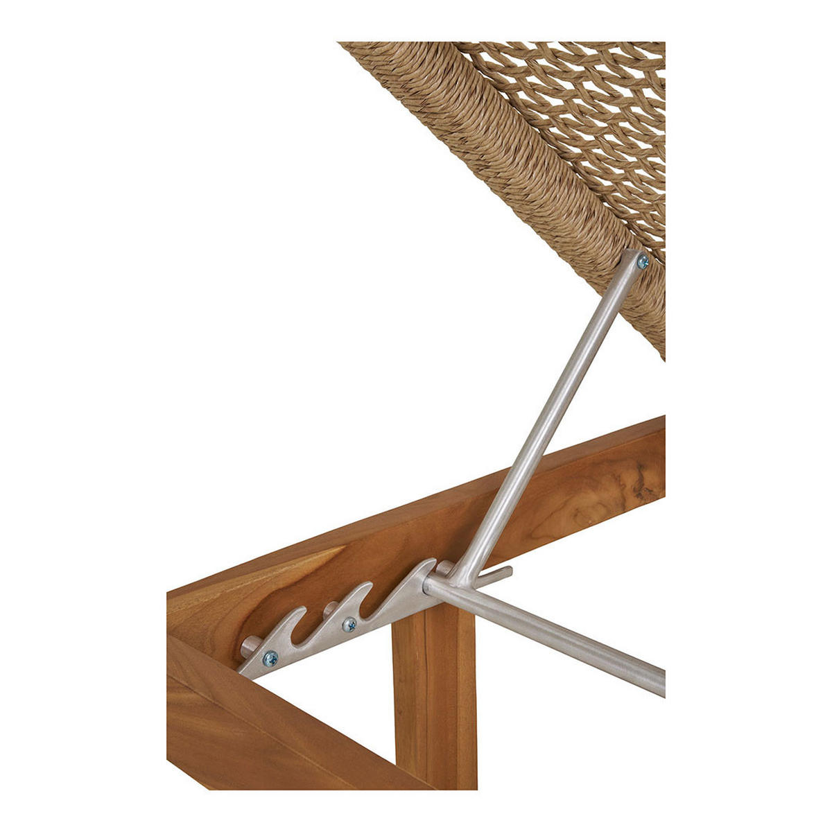 SONNENLIEGE, Derby, Teak, Metall, 65 x 190 x 38 cm - Teakfarben, Metall (65/38/190cm) - ebuy24