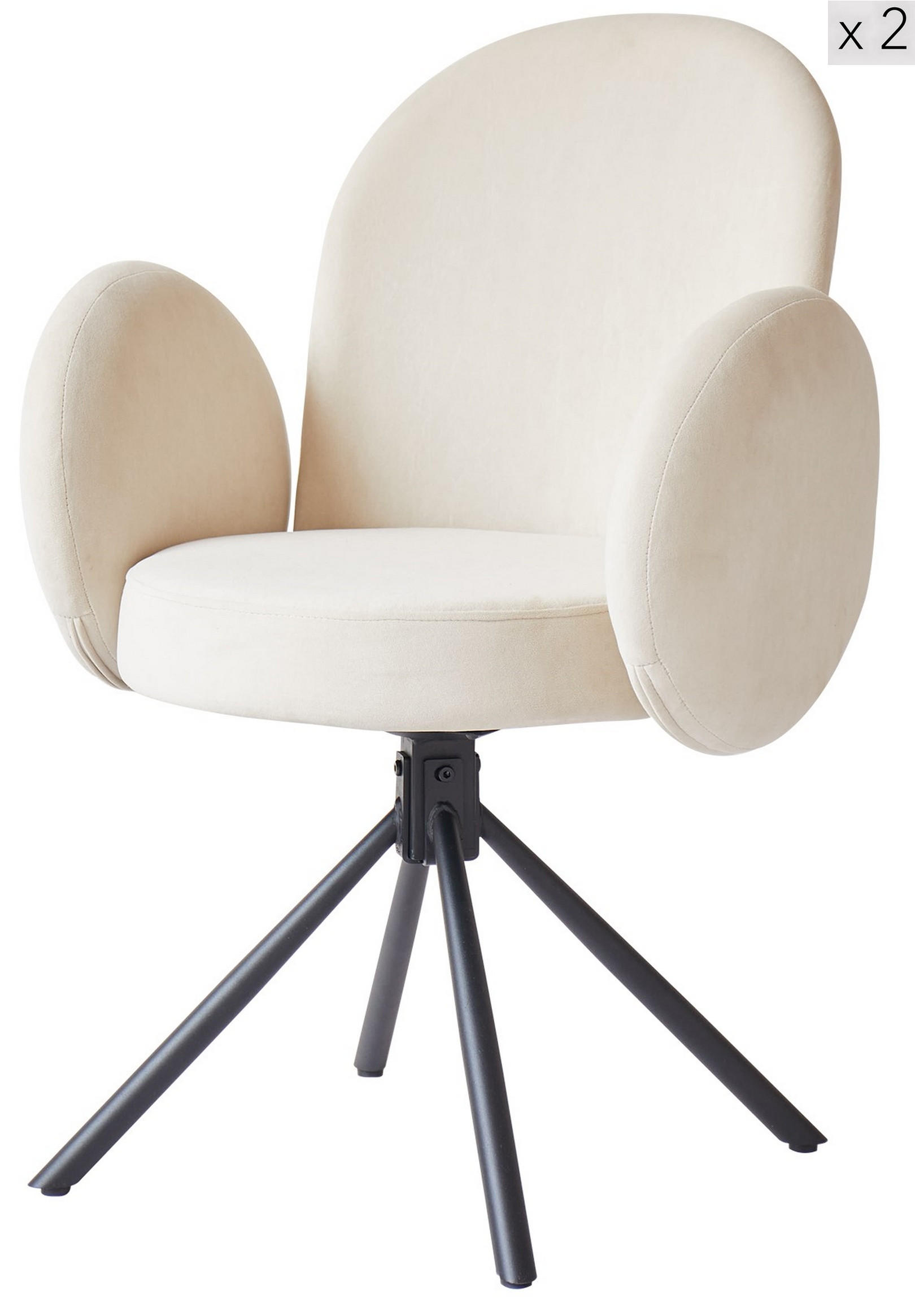 STUHL 2er-Set Kord Beige - Beige, Holz (65/89/60cm) - Nordlys