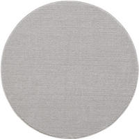 TEPPICH Kurzflor Flachgewebe Uni-Design Polypropylen Wohnzimmer Silber Rund 160x160 - Silberfarben, Textil (160/160cm) - KADIMA DESIGN