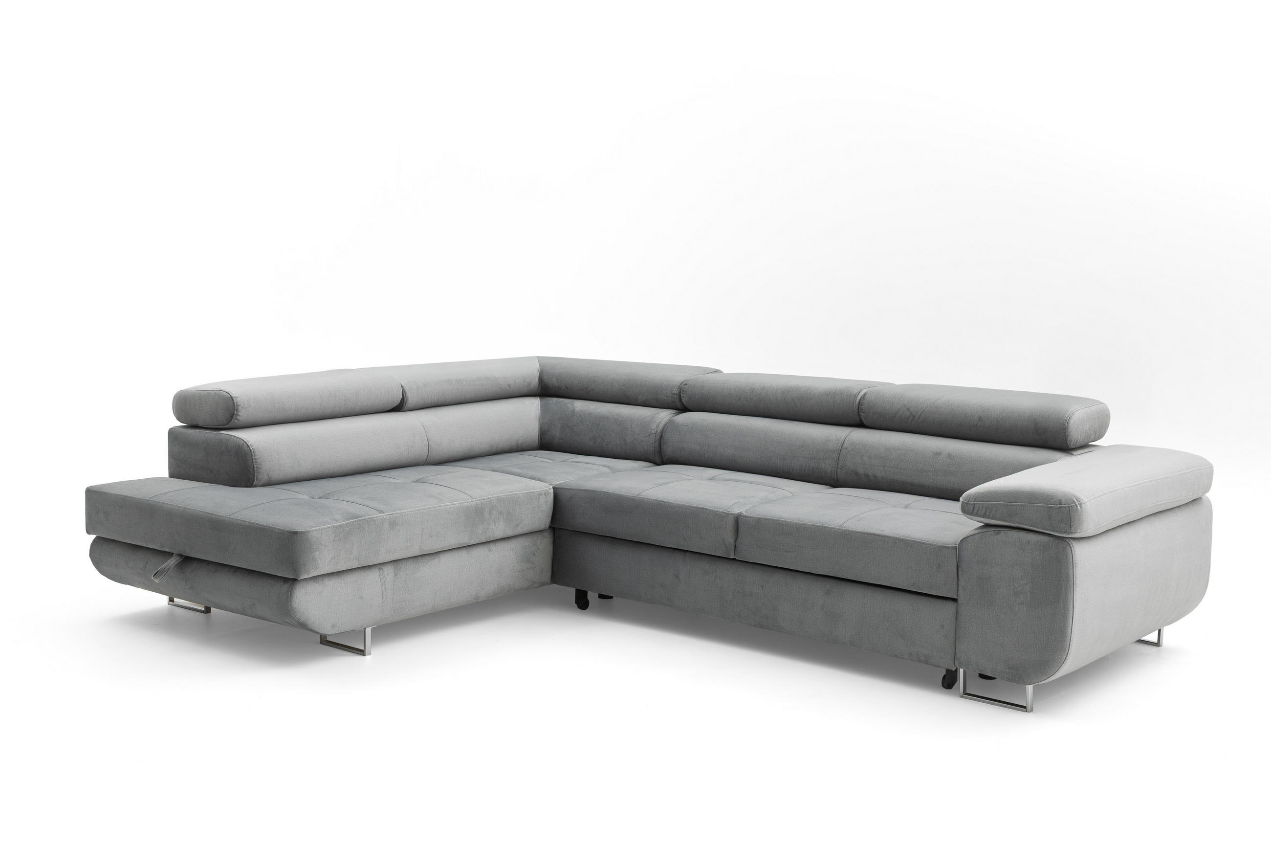 ECKSOFA WILD L Links Grau - Grau, Holz (203/274cm) - Muffo