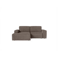 ECKSOFA KOKKO MINI mit Schlaffunktion, Dunkelbraun - Dunkelbraun, Textil (240/167cm) - Fedve