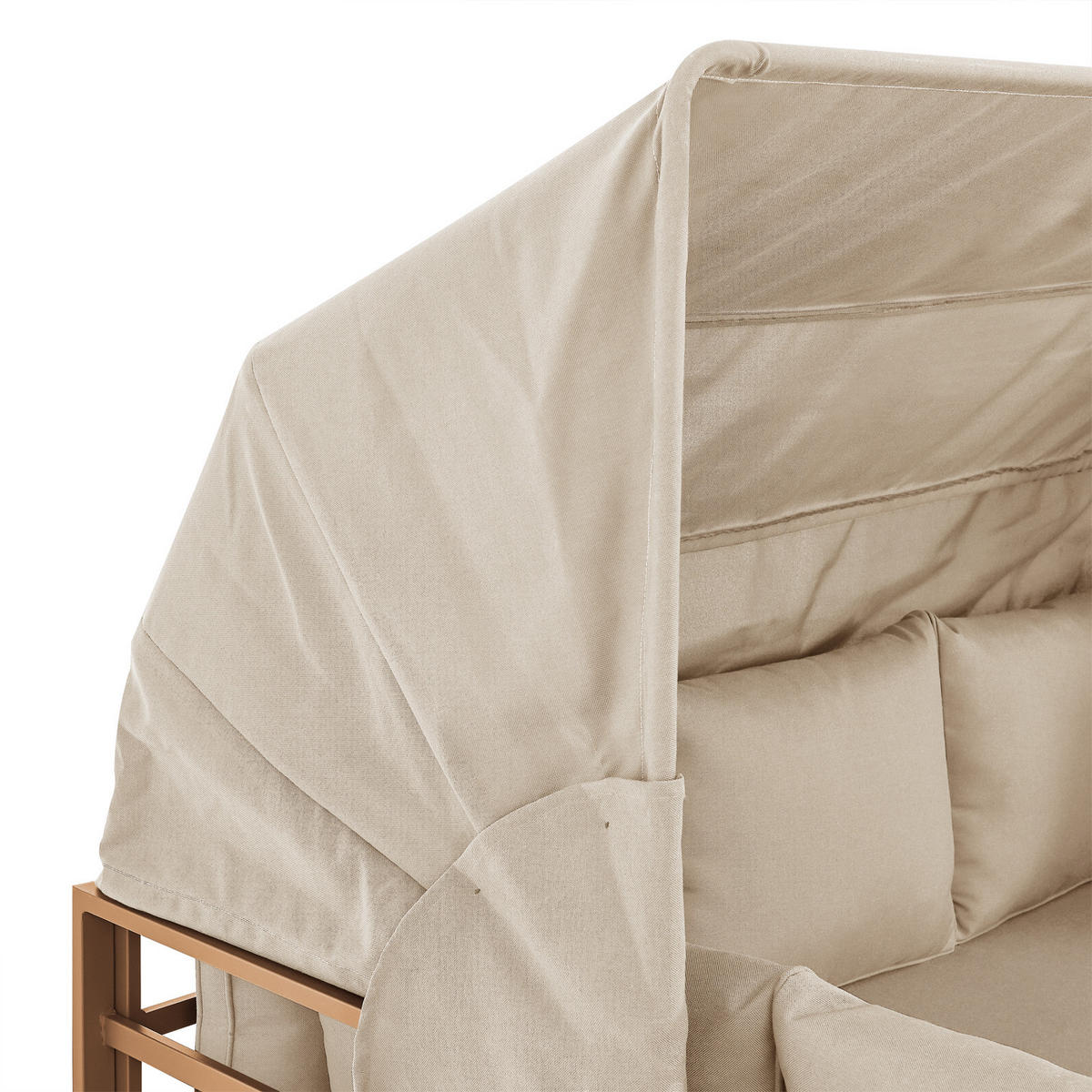 GARTENLOUNGE Maui Beige - Beige/Creme, Metall - SVITA