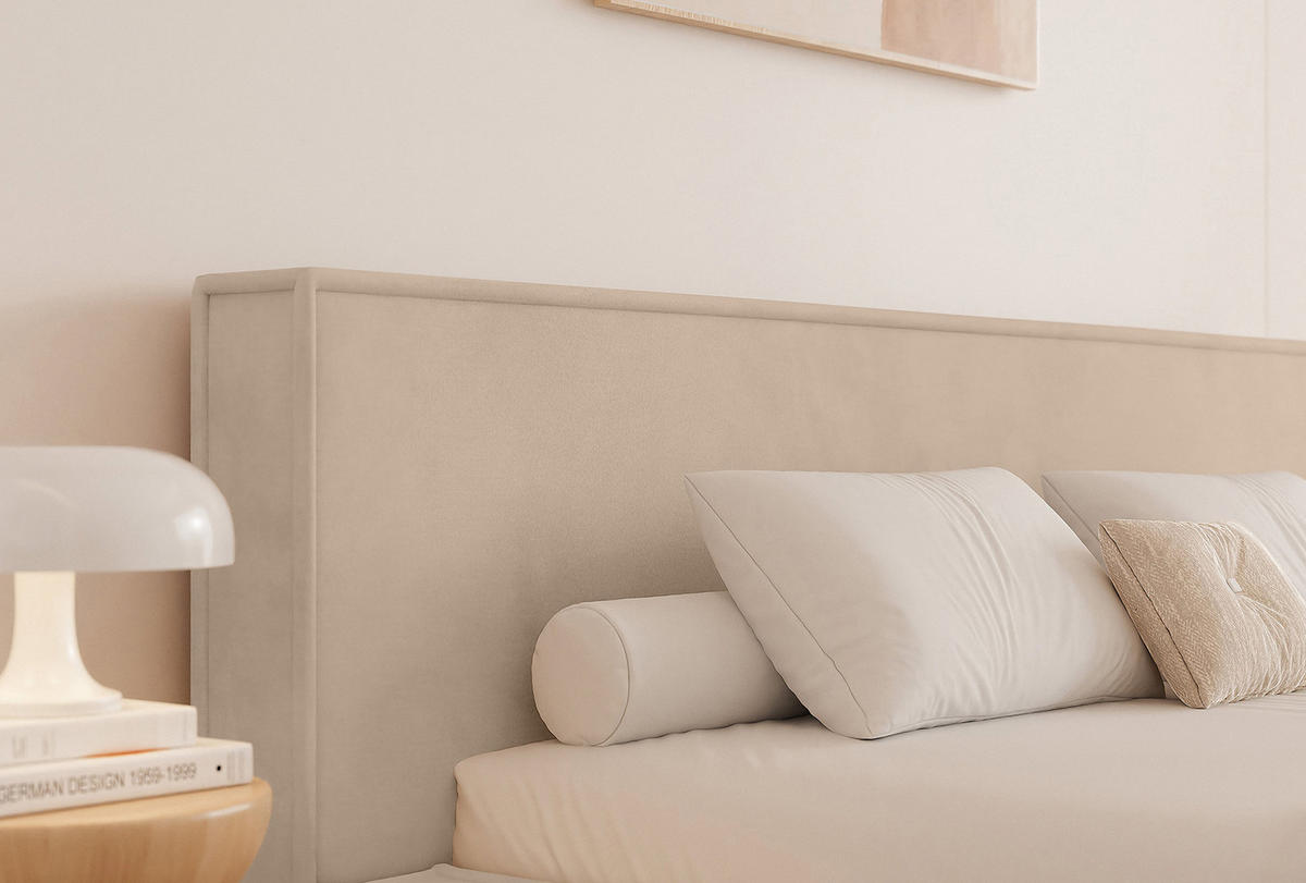 POLSTERBETT Mendocino Classic 200x200 cm, Beige - Beige, Textil (200/200cm) - Fedve