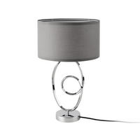 TISCHLAMPE Torquay - Chromfarben/Grau, Textil/Metall (30/30/49.5cm) - lux.pro