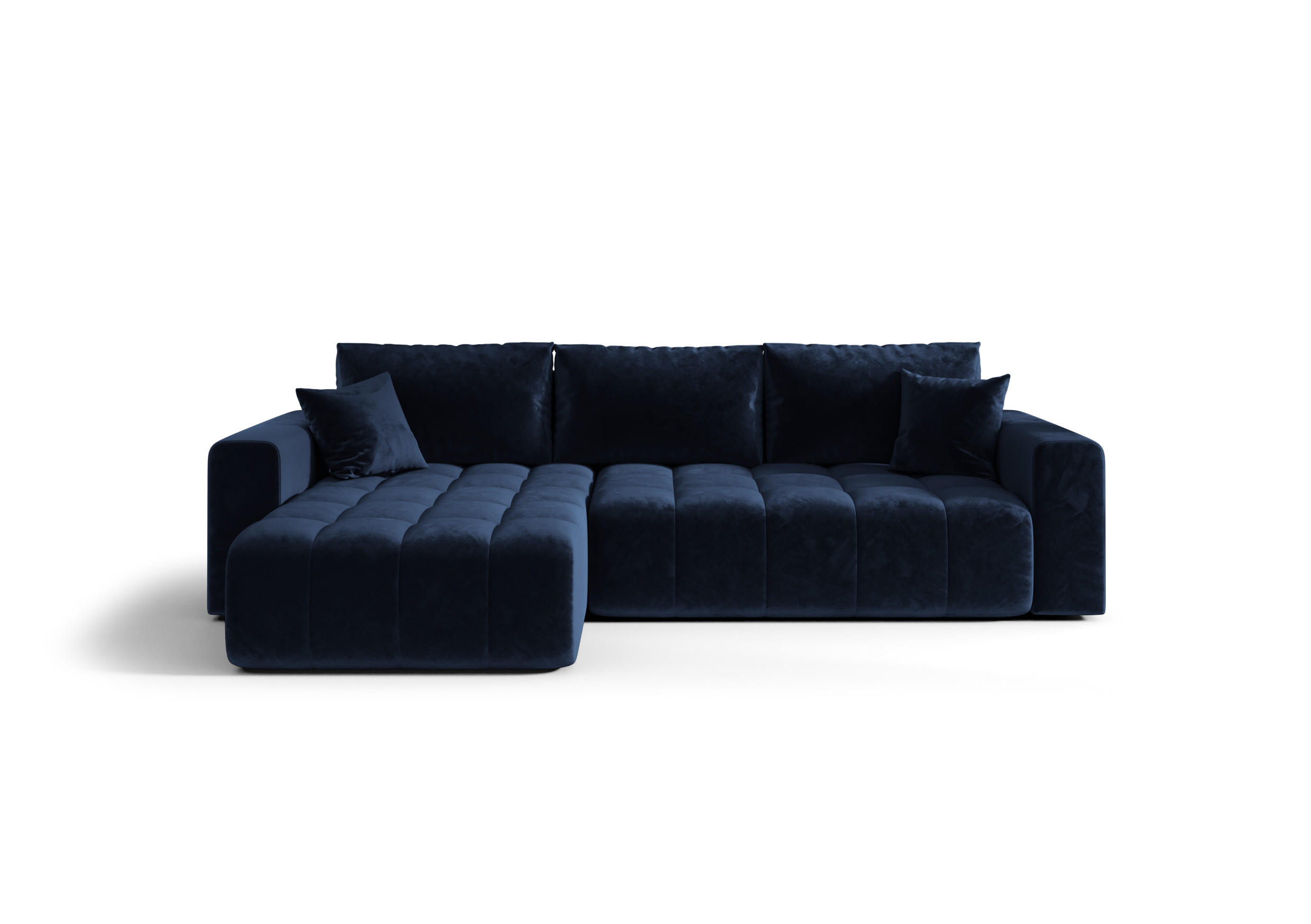 ECKSOFA mit Schlaffunktion MILO L Monolith 77 Links - Blau, Textil (280/175cm) - Bedante