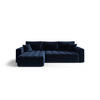 ECKSOFA mit Schlaffunktion MILO L Monolith 77 Links - Blau, Textil (280/175cm) - Bedante