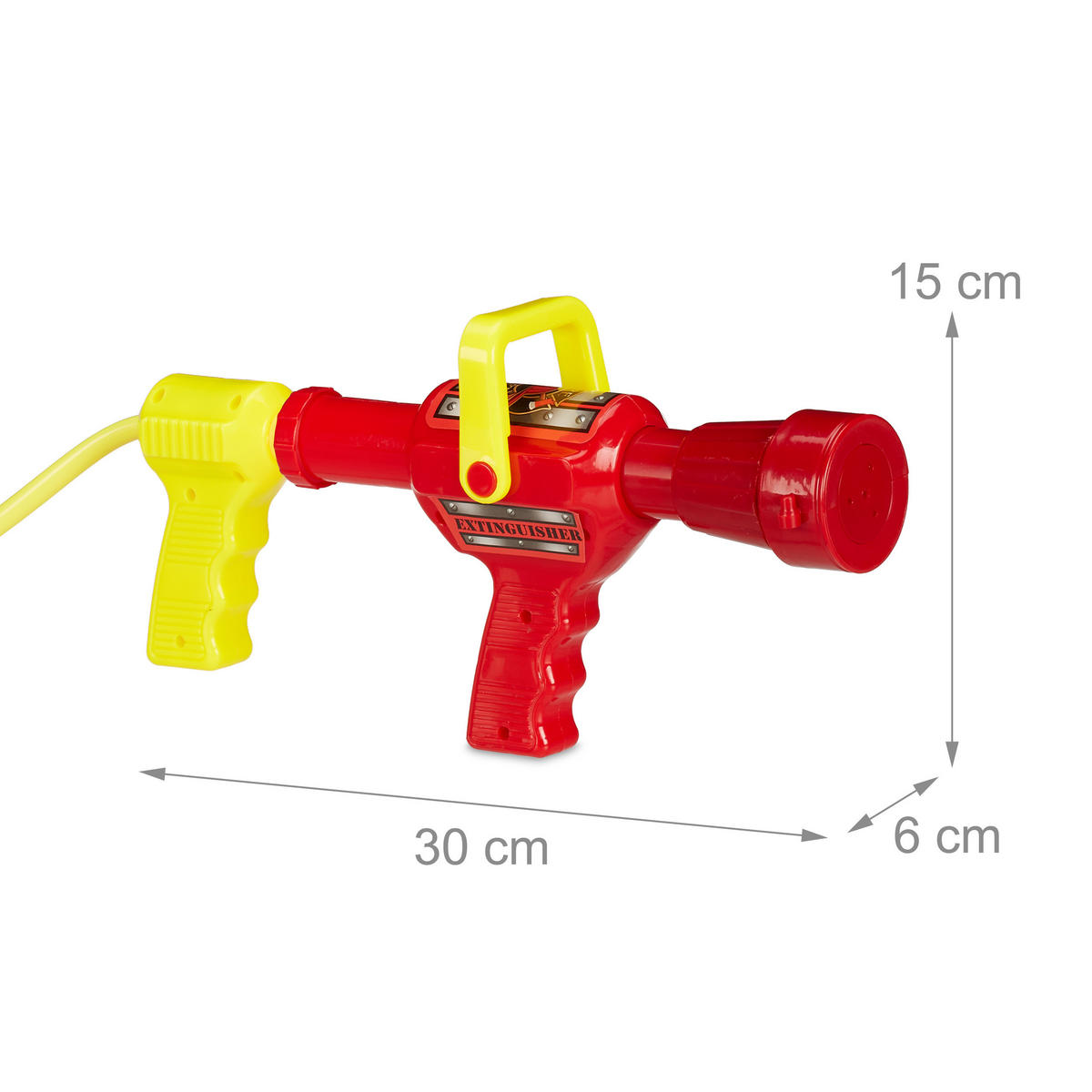 FEUERWEHRWASSERSPRITZE - Multicolor, Kunststoff (6/30/15cm) - Relaxdays