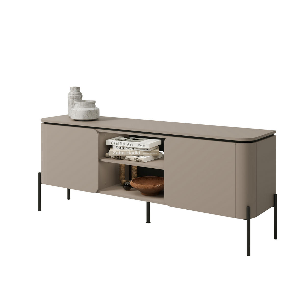 LOWBOARD BELVIO 162,8/65/39,5 cm, Beige - Beige, Holzwerkstoff (162.8/65/39.5cm) - MASSENO