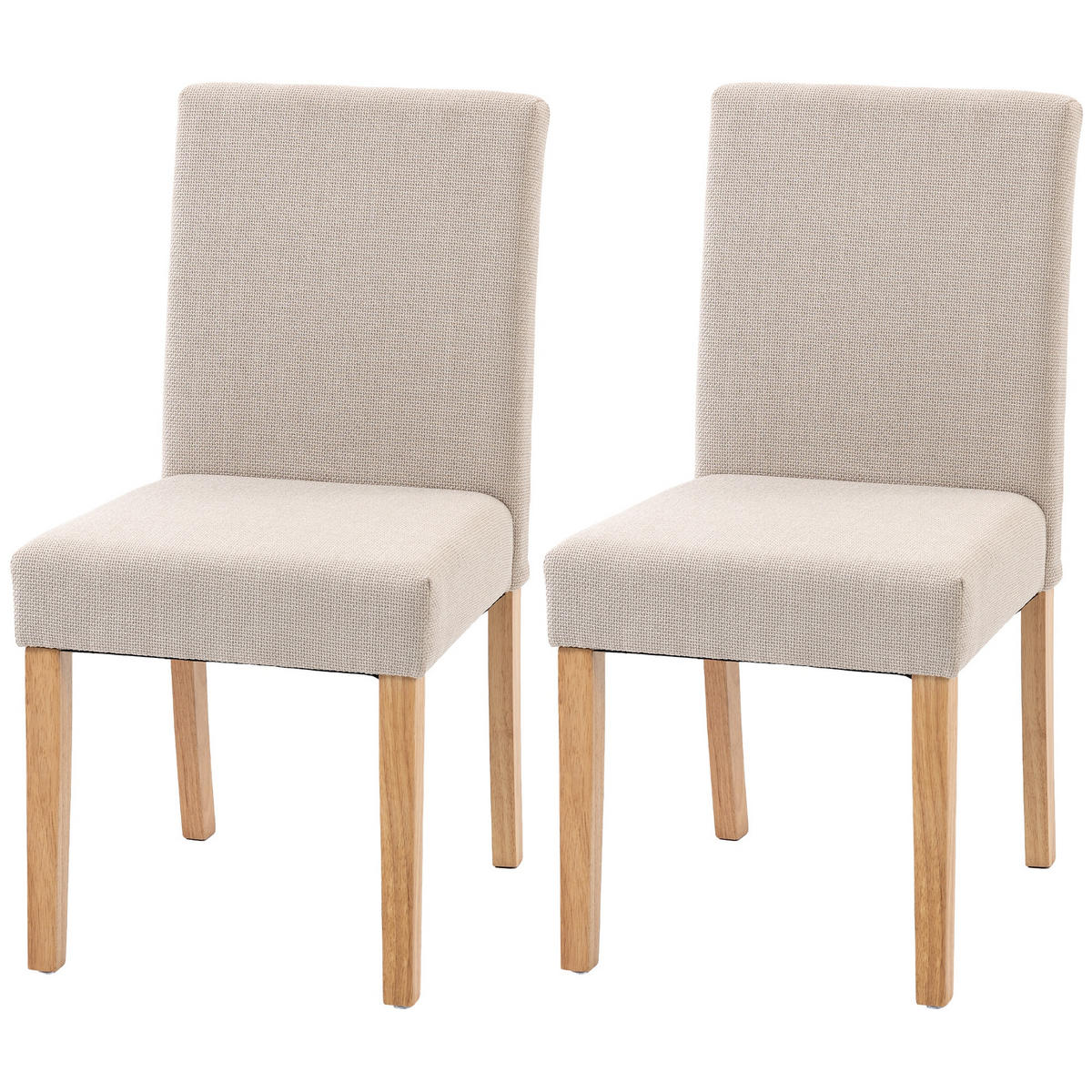 STÜHLE Weiß 2 Stück - Weiß, Naturmaterialien (46/88/56cm) - GiPP