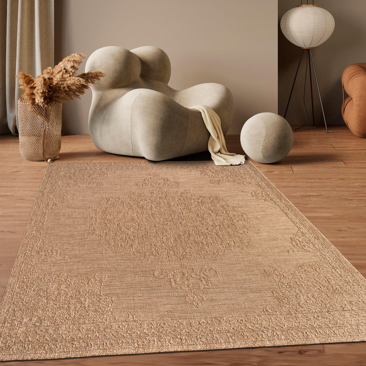 OUTDOORTEPPICH 120/160 cm Rimini 412 - Beige, Textil (120/160cm) - Paco Home