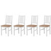 STUHL Bos 1 (4er Set) - Weiß/Cappuccino, Holz (43/94/40cm) - Leaf Design