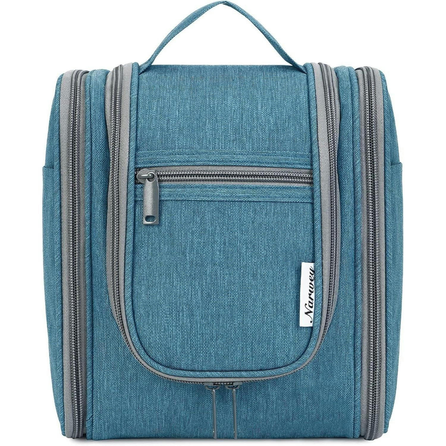 KULTURBEUTEL mit Haken Navy blau - Dunkelblau, Textil (5/1/5cm)