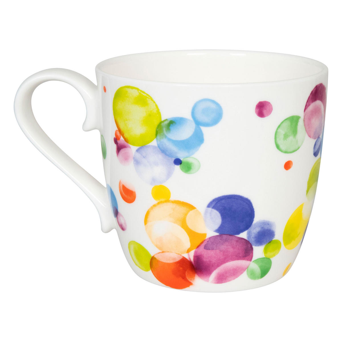 KAFFEEBECHER Happy Birthday Bubbles - Naturfarben, Keramik (0.45L) - Könitz