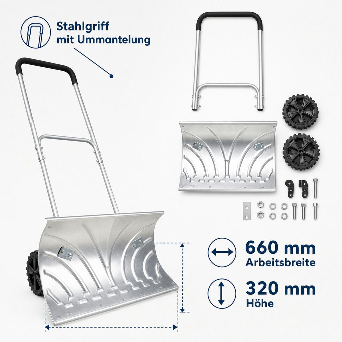 ROLL Schneeschieber - Ahornfarben, Kunststoff (50/32/80cm) - Westfalia