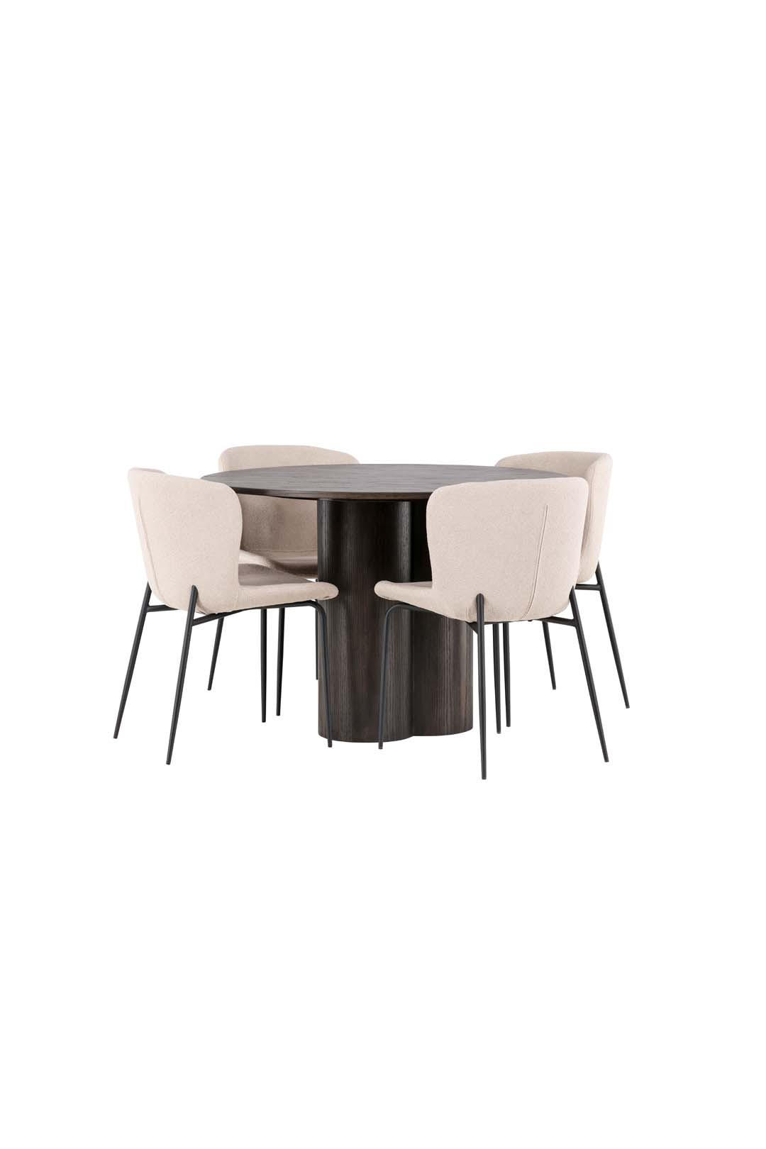TISCHGRUPPE Mocca - Braun, Holzwerkstoff (110/75/110cm) - ebuy24