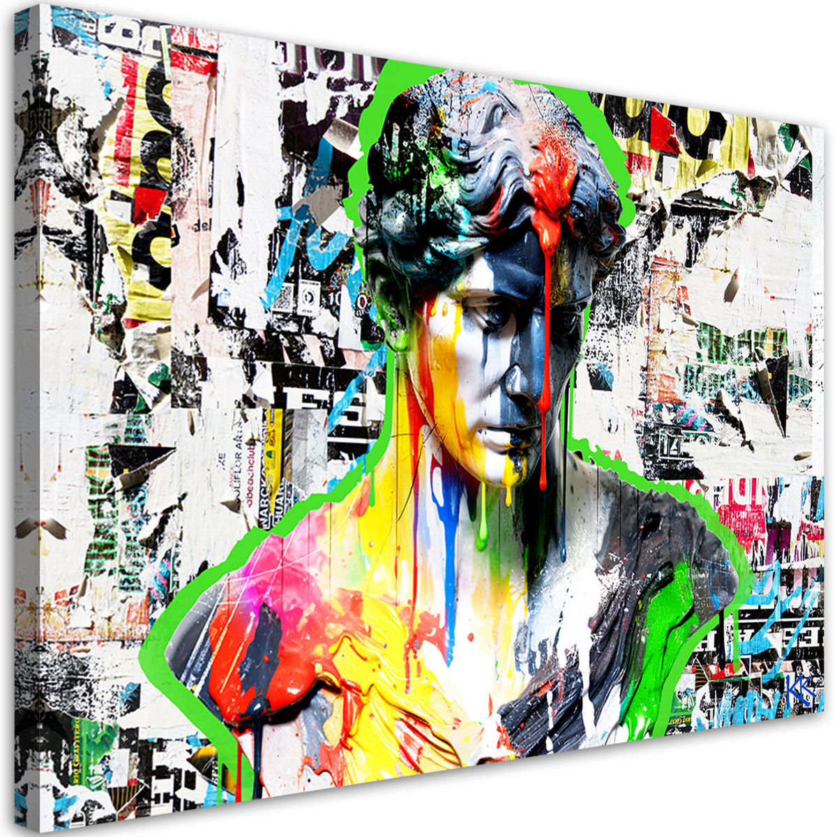 WANDBILD pop art skulptur - Multicolor, Textil (60/40cm) - Feeby