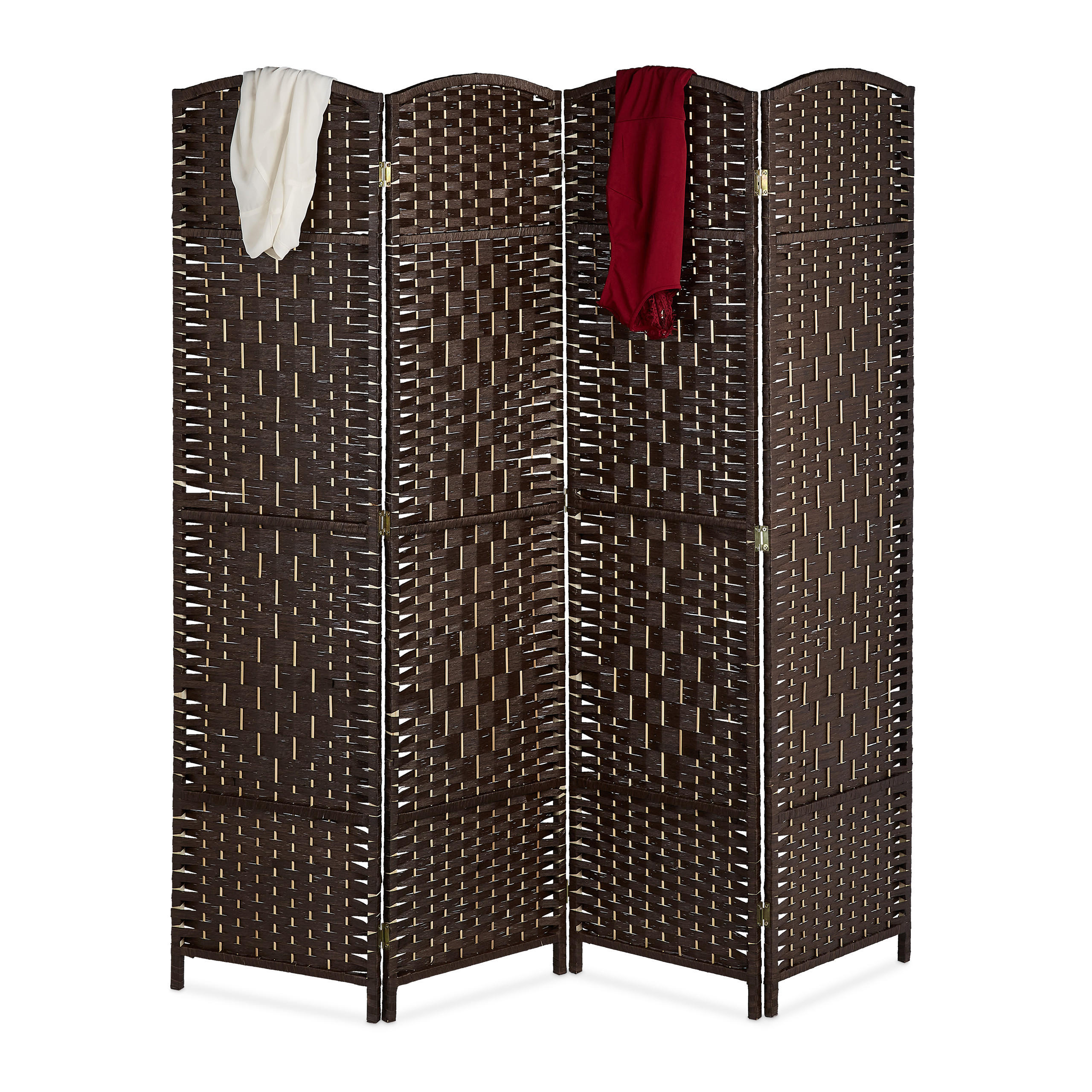 PARAVENT - Braun, Holz/Papier (160/170/2cm) - Relaxdays