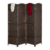 PARAVENT - Braun, Holz/Papier (160/170/2cm) - Relaxdays