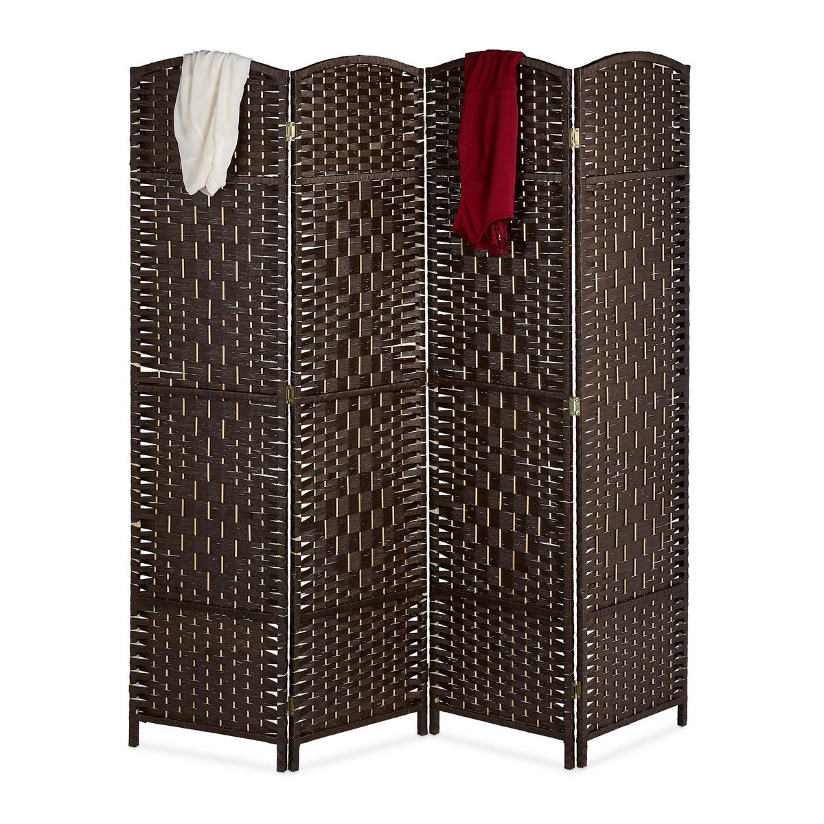 PARAVENT - Braun, Holz/Papier (160/170/2cm) - Relaxdays