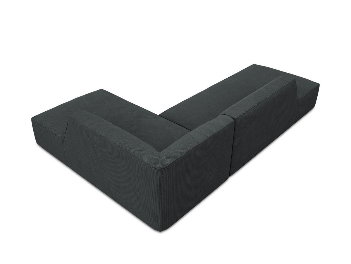 ECKSOFA rechts Ruby aus Cord schwarz 4 Sitzplätze - Schwarz, Textil (180/273cm) - Micadoni