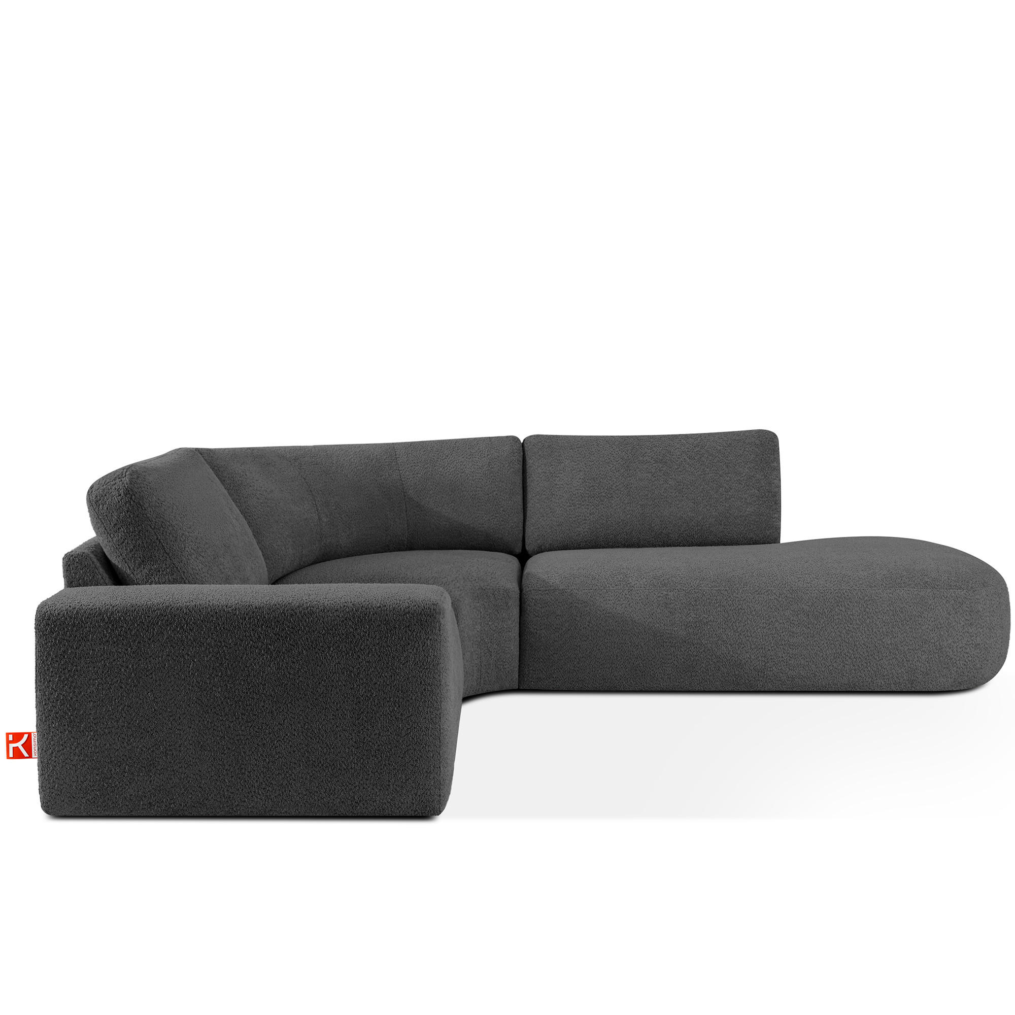 ECKSOFA RECHTS ZUCCO, Graphit - Graphitfarben, Holz/Holzwerkstoff (224/293cm) - KONSIMO®