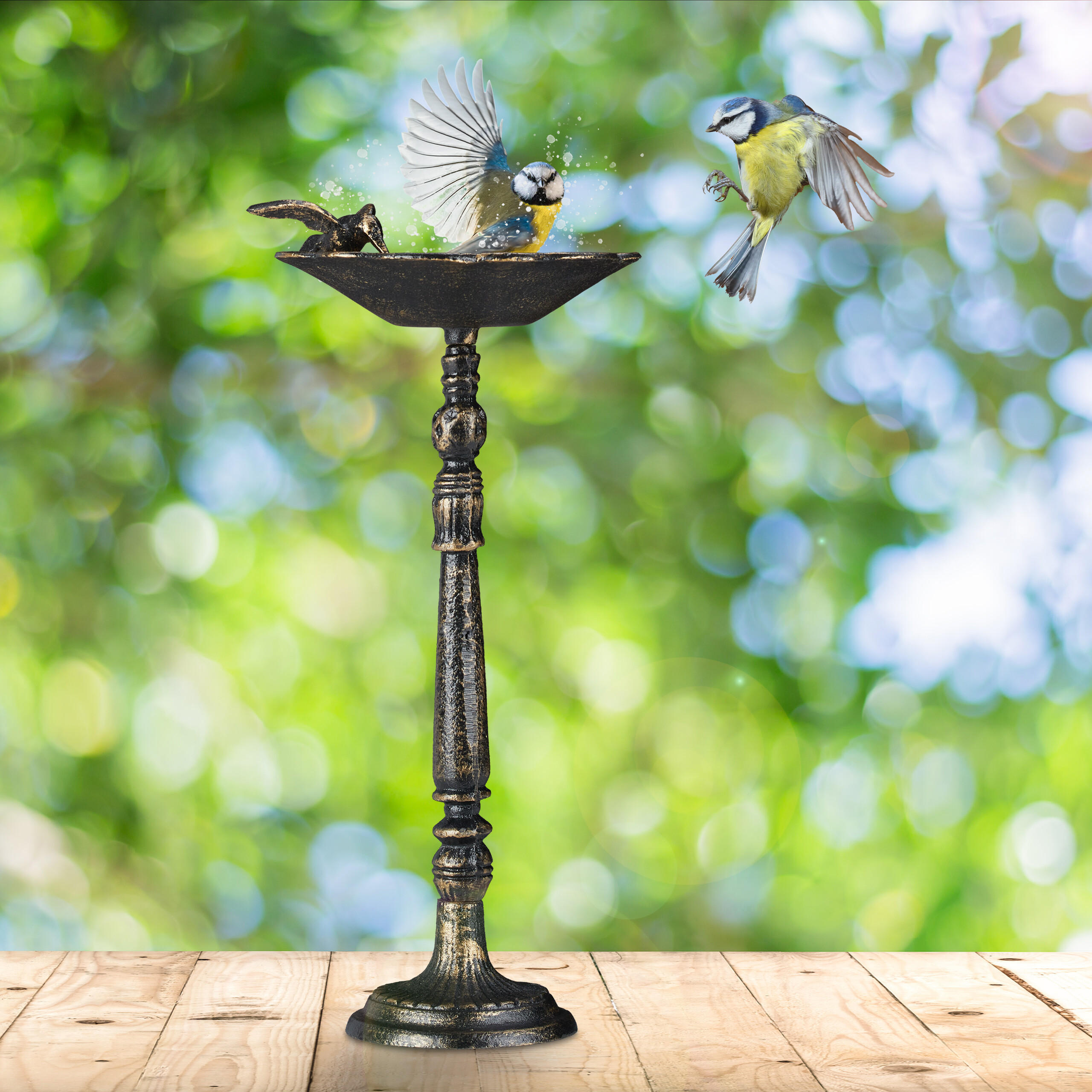 VOGELTRÄNKE - Multicolor, Metall (20/40/18cm) - Relaxdays