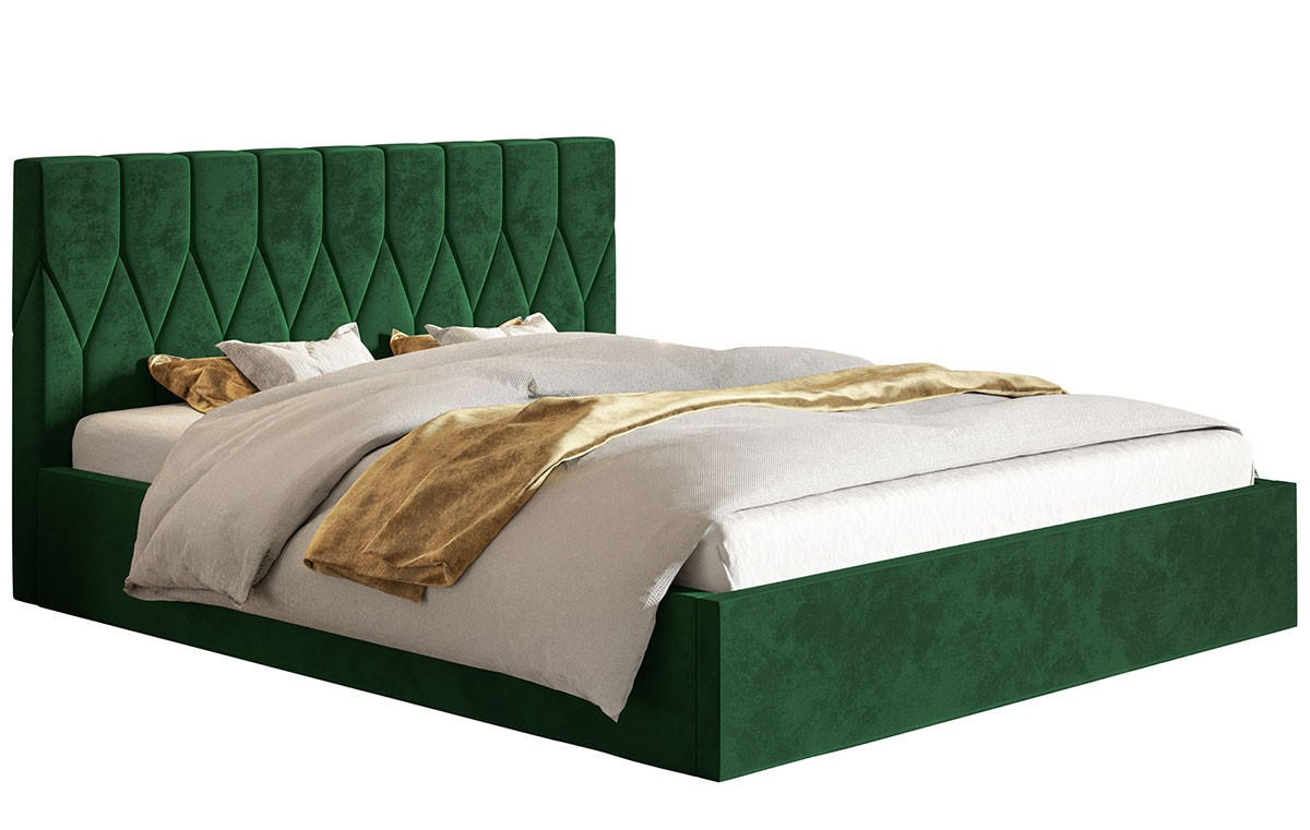 BETT Einzelbett Butelkowa Zieleń OLDO 9 Mit Bettkasten 120x200 cm - Grün, Textil (120/200cm) - Sepro Meble