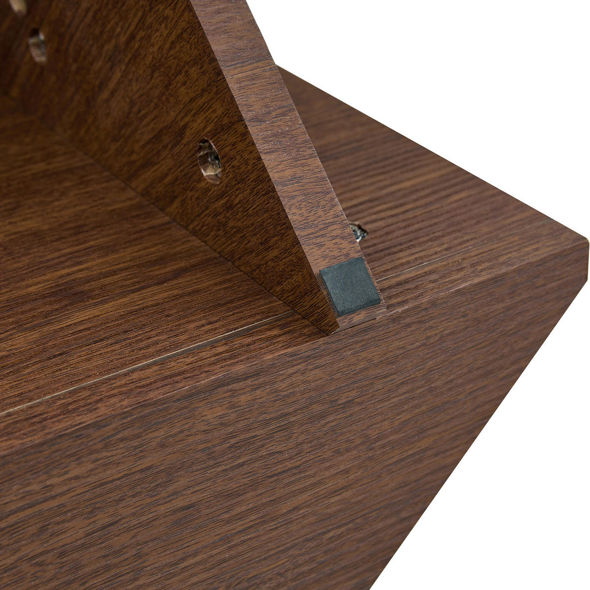 COUCHTISCH DE-37392 mit Glasplatte und mehrstufigem Stauraum Walnuss - Walnussfarben, Holzwerkstoff (103/63/33.5cm) - ComfortXL