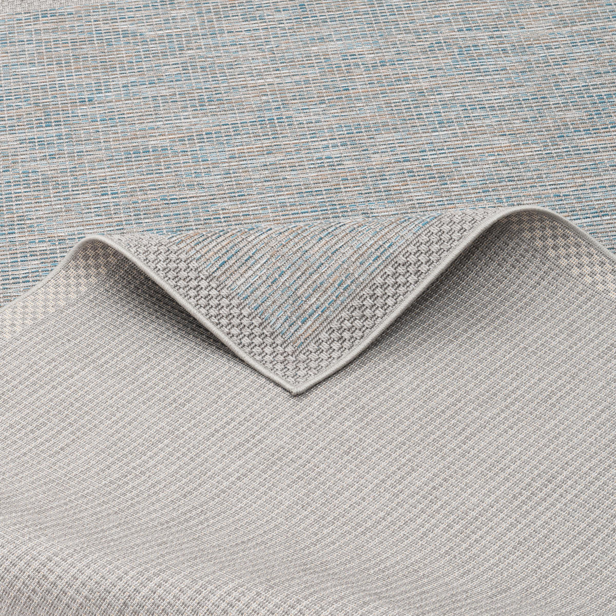 IN & OUTDOOR TEPPICH FLACHGEWEBE OTTAWA MIX - Blau, Textil (80/150cm) - Pergamon
