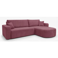 ECKSOFA TEEO Cord Dunkelrosa 170 cm L-Form beidseitig - Koralle/Dunkelrosa, Kunststoff/Textil (170/275cm) - Homebook