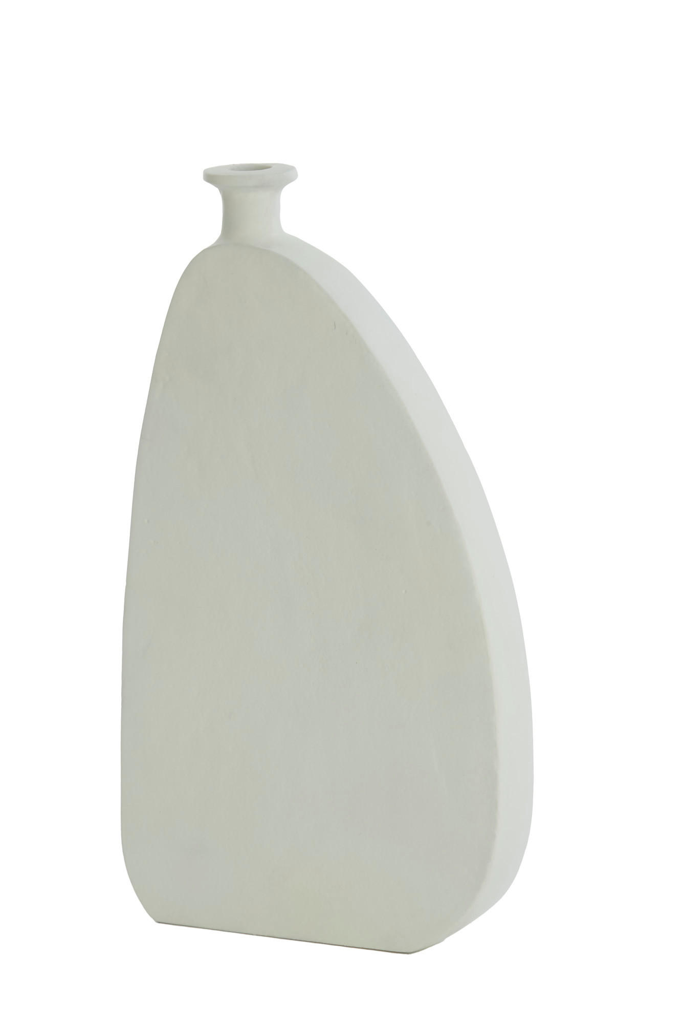 VASE Obido Weiß 21/4/36 cm - Weiß, Metall (36cm) - Light & Living