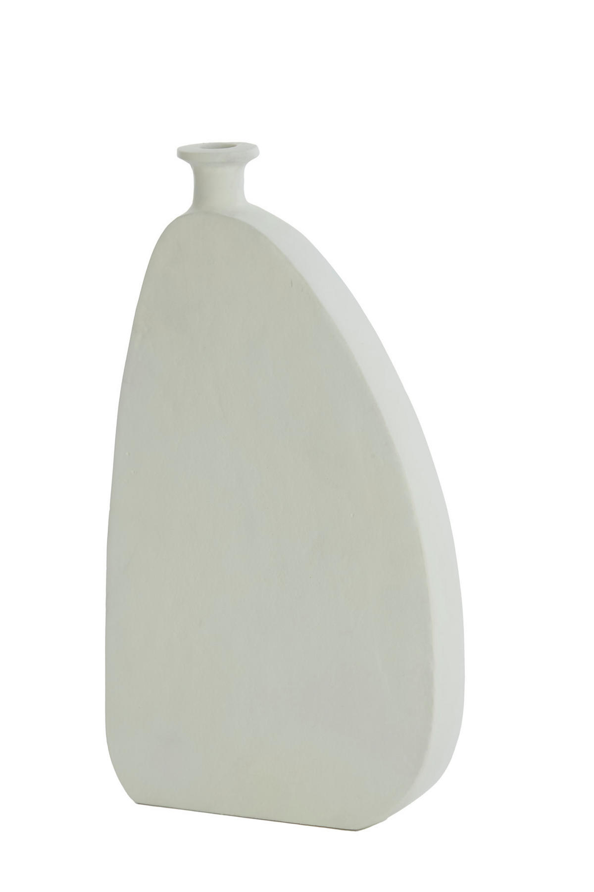 VASE Obido Weiß 21/4/36 cm - Weiß, Metall (36cm) - Light & Living