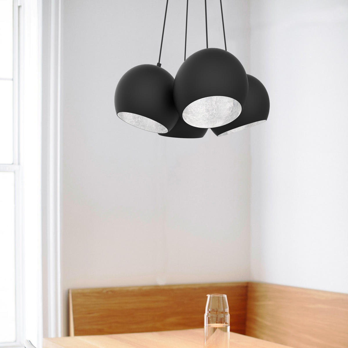 HÄNGELEUCHTE - Schwarz, Metall (25/25/20cm) - Lumicom