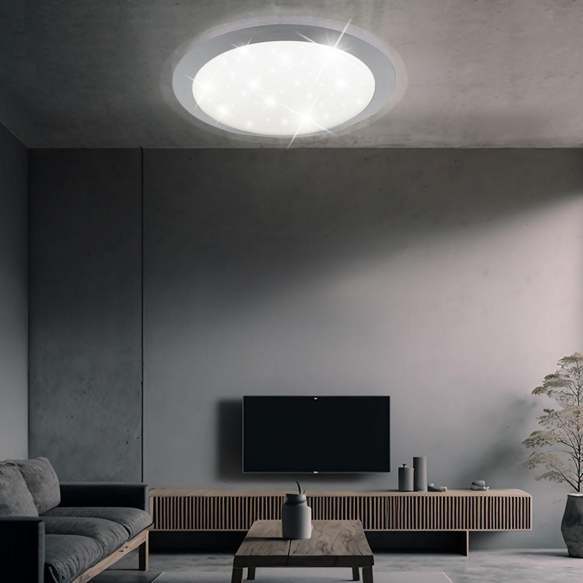 LED DECKENLEUCHTE Metall Weiß - Silberfarben, Metall (34/34/8.5cm) - Wofi