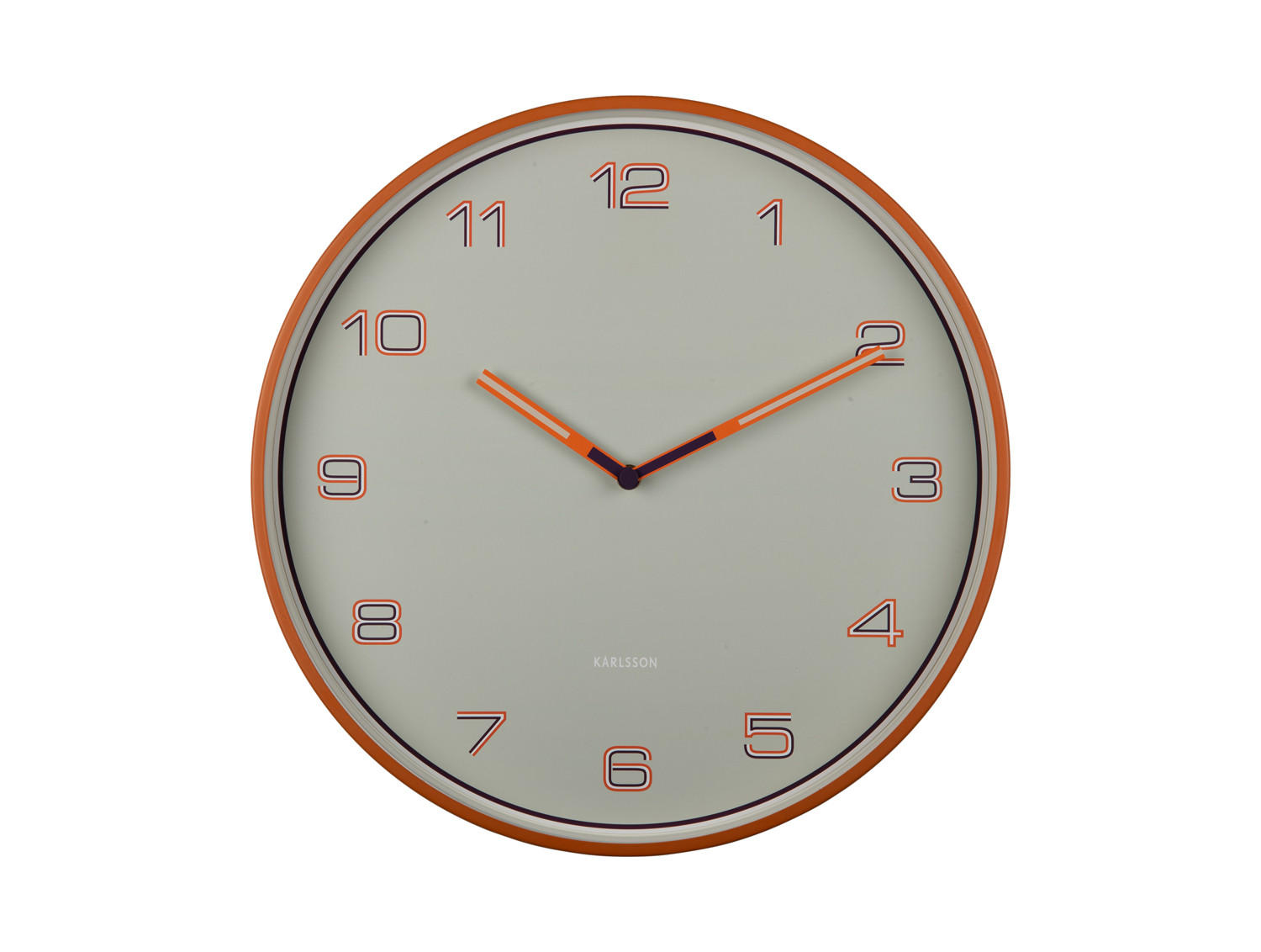 WANDUHR Lined Numbers Ø40 cm - Orange, Metall (40/1/40cm) - Karlsson