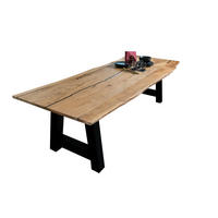 ESSTISCH POLLY - Beige/Schwarz, Holz/Metall (100/260/77cm) - SAM