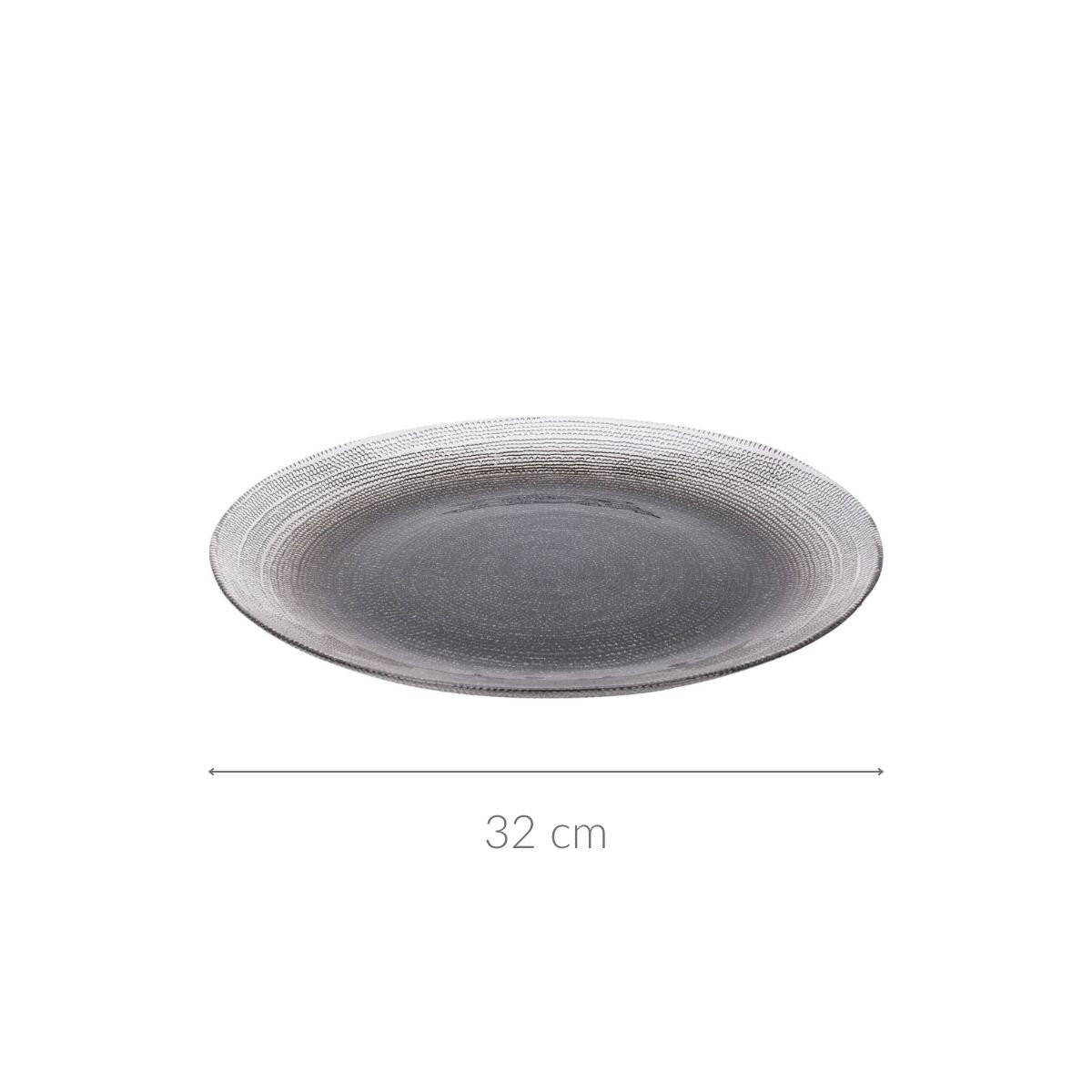 TELLER Lakris Ø 32 cm - Anthrazit, Glas (32cm) - Home Styling Collection