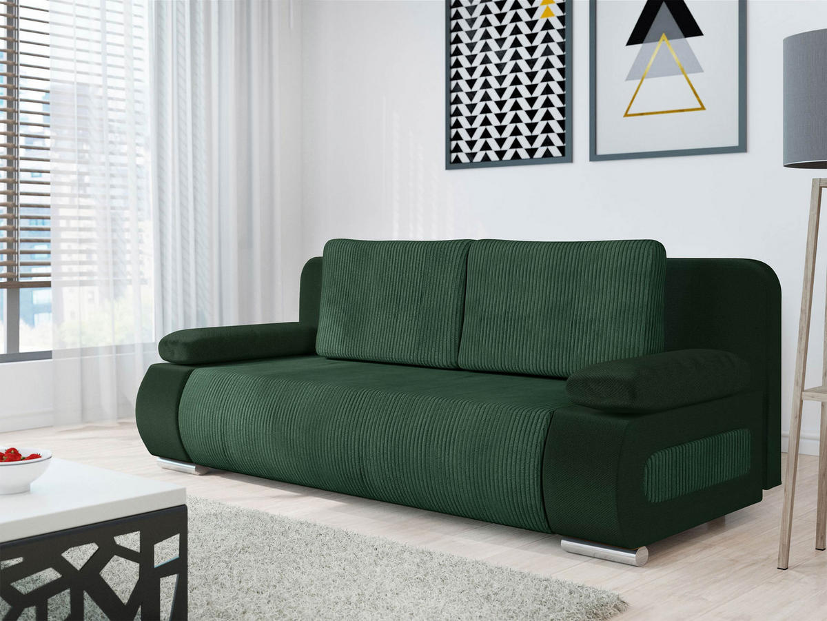 CANAPEA EXTENSIBILA Emma Reiat - verde, material plastic/material textil (200/77/92cm) - MIRJAN24