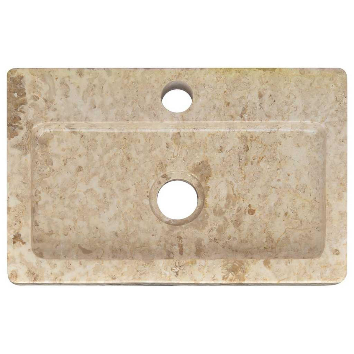 WASCHBECKEN Latham 38/24/6.5 cm - Creme, Stein (38/6.5/24cm) - Nettlife