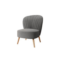 SESSEL Lumora mit Holzbeinen Grau - Grau, Holz (68/82/78cm) - Panda Möbel