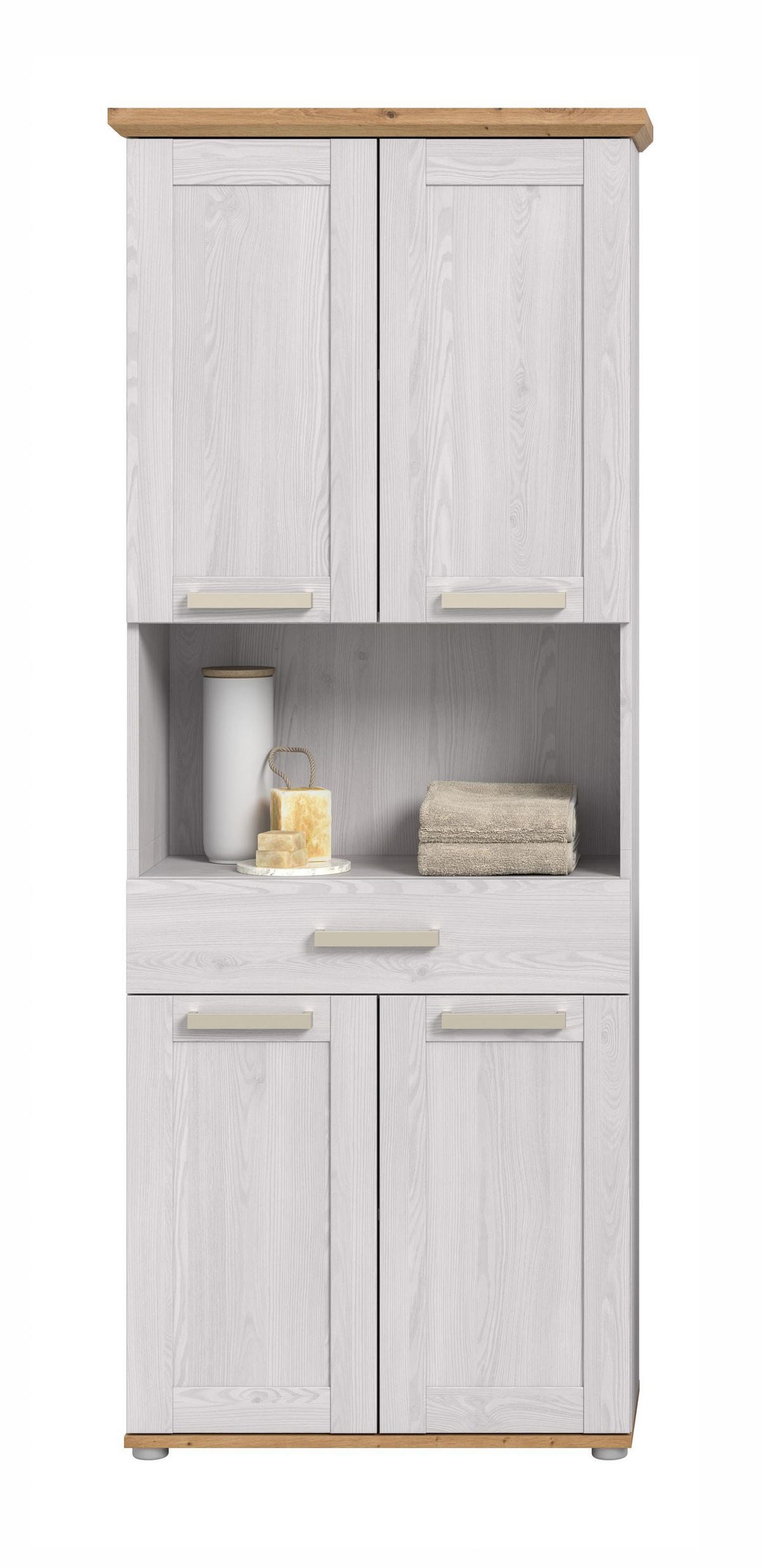 HOCHSCHRANK breit VERONA (B/H/T: ca. 74/187/34 cm) in Sibiu Lärche Nachbildung/Sibiu Lärche Nachbildung - Lärchefarben, Holzwerkstoff (74/187/34cm)