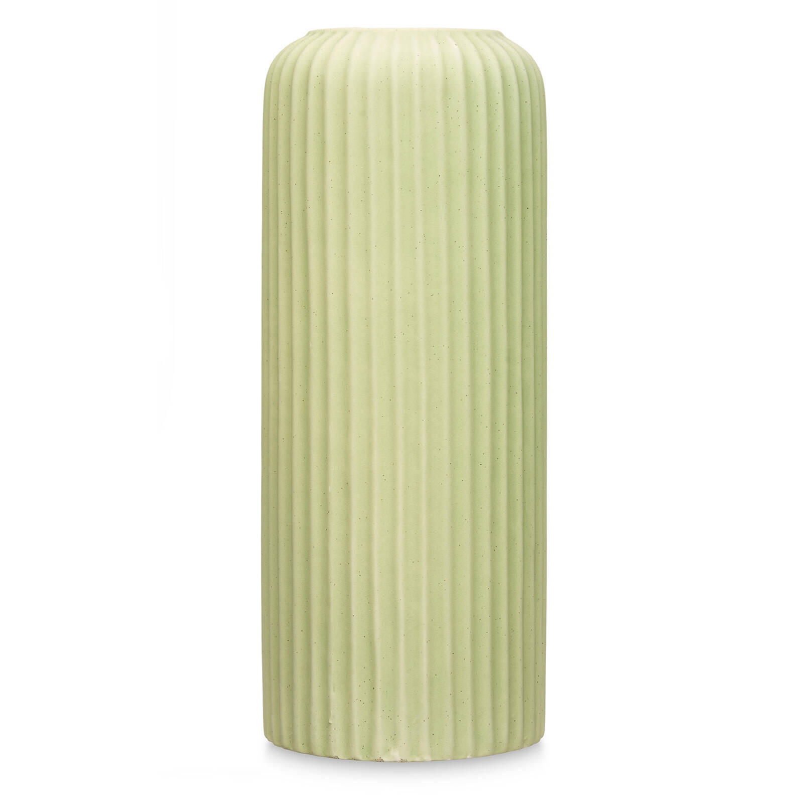 KERAMIKVASE Gestreift Grün 40 cm - Grün, Keramik (40cm) - Giftdecor
