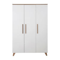KLEIDERSCHRANK Ole - Weiß, Holzwerkstoff (118/190/52cm) - Roba
