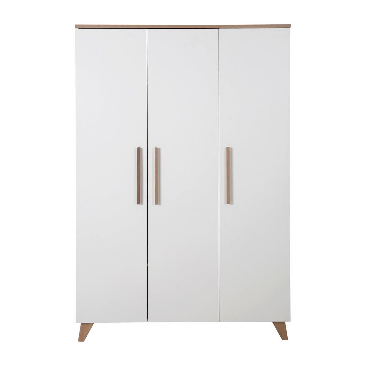 KLEIDERSCHRANK Ole - Weiß, Holzwerkstoff (118/190/52cm) - Roba