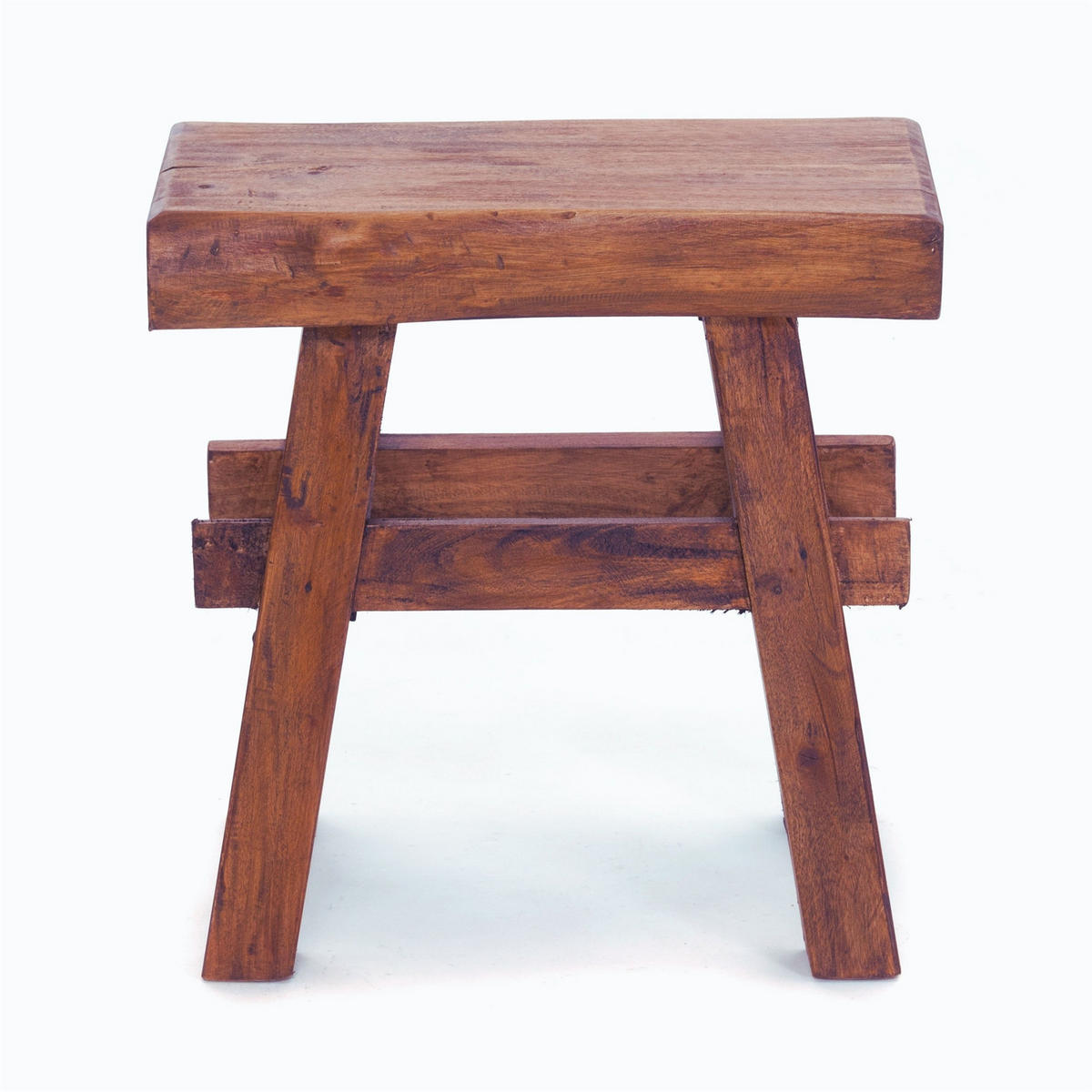 HOCKER VINTAGE 40 Massivholz 02 hellbraun - Hellbraun, Holz (45/43/27cm) - DESIGN DELIGHTS