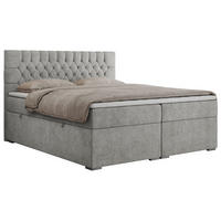 BOXBETT PERA 120/200 Hellgrau Struktur - H3 - Hellgrau, Holz/Textil (120/200cm) - MKS